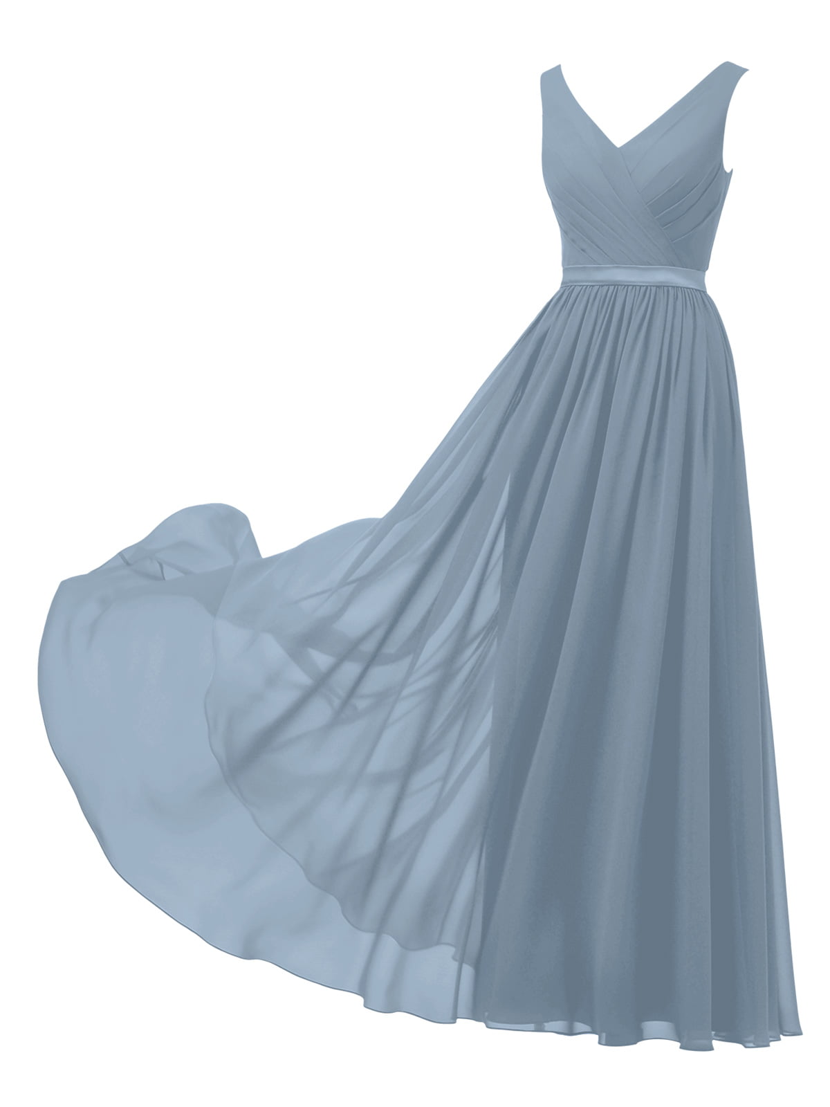 Chiffon Bridesmaid Dress A Line Prom Ballgown Maxi Wedding Evening Plus size 