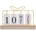 thumbnail image 1 of Vintage Wooden Desk Perpetual Calendar Planner Week Date Display Calendar Office Desktop Decoration, 1 of 7