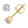 thumbnail image 2 of 3/4 Carat Ladies Diamond Stud Earrings in 14K Gold (Screw Back), 2 of 6