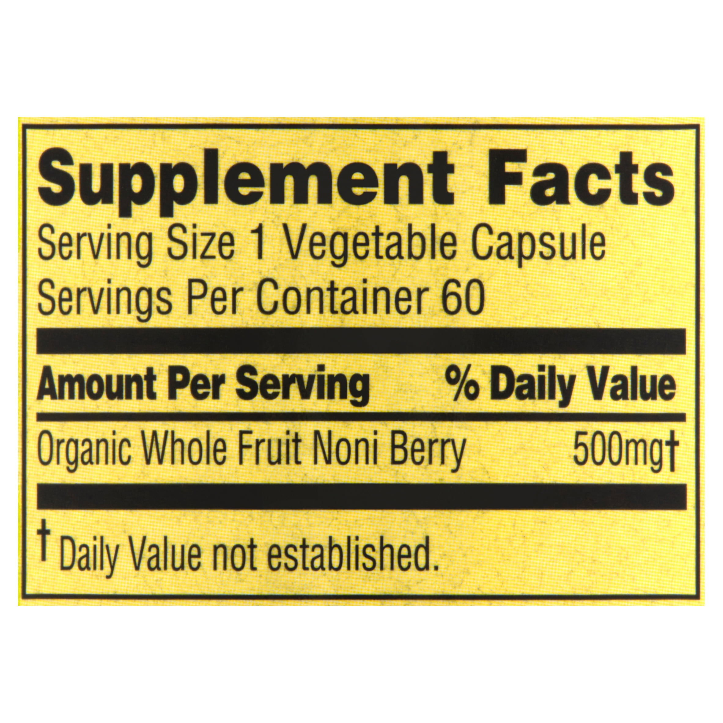 Spring Valley Noni Vegetarian Capsules, 500 mg, 60 Count