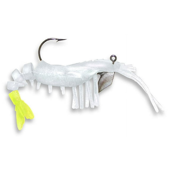 Egret Vudu Shrimp 3In 2 Pack Pearl Chart Tail E-VS35-14-16