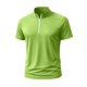 thumbnail image 4 of pstuiky camiseta de hombre, Camiseta deportiva de verano para hombre, de color liso, ajustada, con cremallera, de manga corta y cuello alto camisas casuales para hombre l, 4 of 5