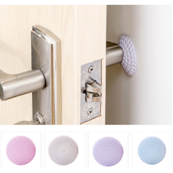 4 Pack Self Adhesive Wall Protectors, Rubber Door Handle Bumper Guards for Walls and Doors, TIKA