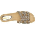 thumbnail image 5 of Sam Edelman Women's Bay Sandal Gold Leaf Marche Embellishment 6.5M, 5 of 6