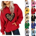 thumbnail image 5 of AJTQTH Leopard Heart Print Kids Girls Long Sleeve Hoodies Lightweight Casual Graphic Hoodie T-Shirts Loose Comfy Hooded Pullover Sweatshirts with Pockets Pink 13-14 Years, 5 of 5