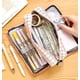 thumbnail image 4 of Estuche para lápices de gran capacidad, estuche portátil de gran capacidad, estuche para bolígrafos de almacenamiento grande, estuche para lápices para oficina, caja de viaje (blanco a cuadr, 4 of 5