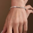 thumbnail image 6 of Bling Jewelry Womens Solid Mirror Venetian Box Link Chain Bracelet Silver, 6 of 6