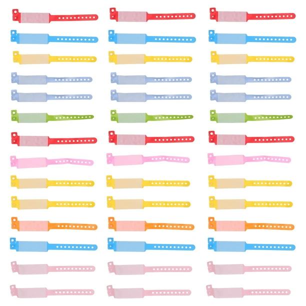WORGEOUS Pulsera de pulsera anti-Pulsera de PVC de 100pcs Pulsera de identificación desechable