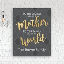 "To Our Family You Are The World" 11x14 Personalized Canvas
