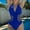 Blue, variant on Spring Saving GaThRRgYP Womens Swimsuits One Piece,Women's Retro Bow Solid Color Swimsuit Conservative Jumpsuit Bodysuit Swimsuit