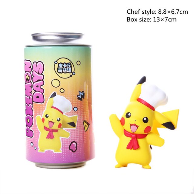 Figuras de Pokemon Pikachu de 6 estilos, contenedor de bolígrafo, figura de acción de Anime, modelo de dibujos animados, muñecas de coche, juguete para regaloEstilo de cabeza zhangyuxiang unisex
