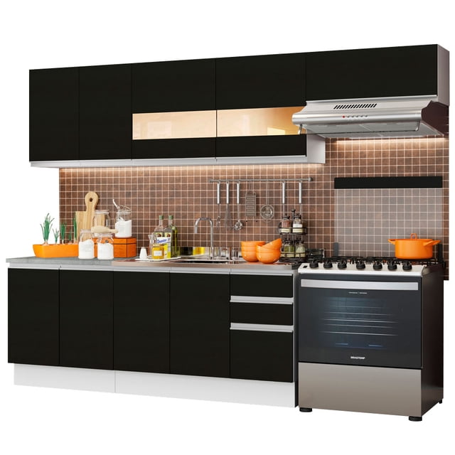 Cocina Integral Completa Modular Madesa Marcela 280cm BN 04