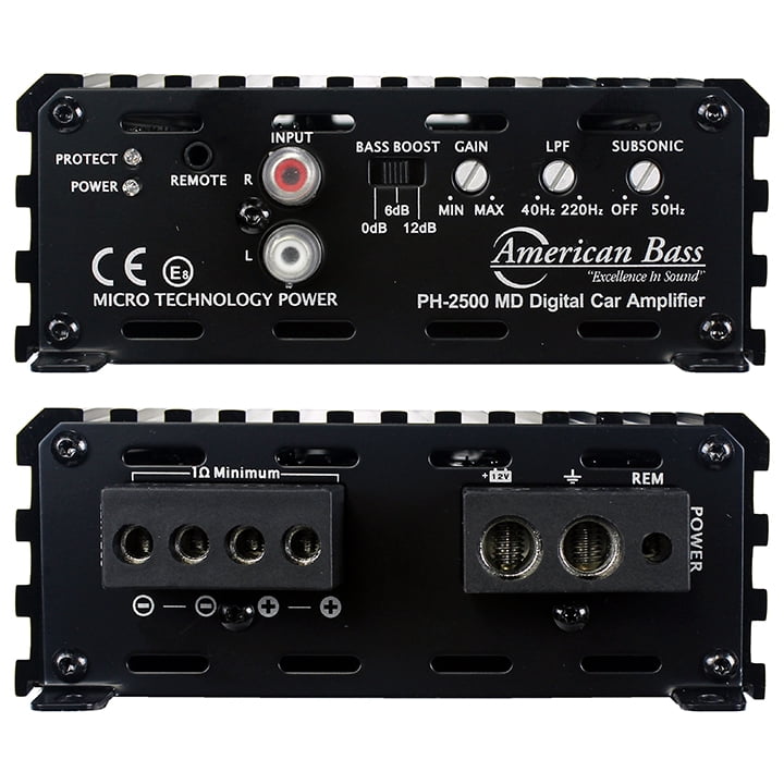 4 Inch American Bass 2500W Max Class D Amplifier Phantom Micro-Technology 