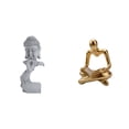 thumbnail image 1 of Escultura de pensador de meditación Gautama Shakyamuni para interior y exterior, jardín, patio, inauguración de la casa, decoración de sala de estar,, 1 of 8