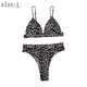 thumbnail image 2 of Traje de baño de playa de verano traje de baño de mujer traje de baño bikini de leopardo traje de baño dividido, 2 of 7