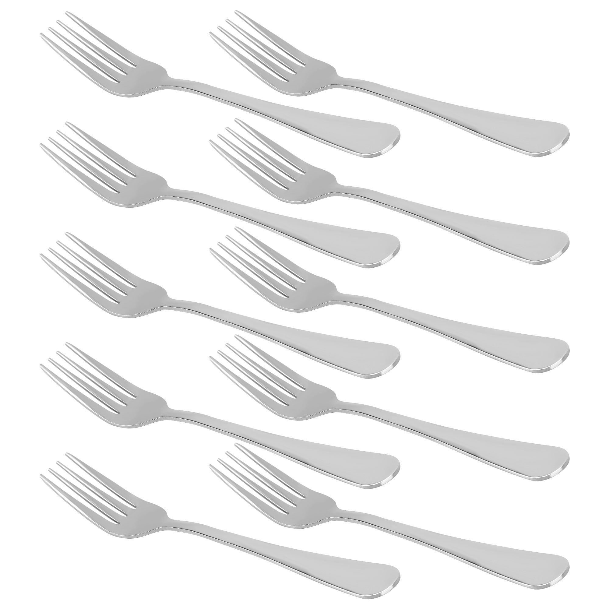 Uxcell Dinner Forks Set of 10 Stainless Steel Forks 7.5 Inches Length