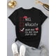 thumbnail image 2 of Camiseta informal de cuello redondo para mujer con estampado "Nice Naughty" - Camiseta de manga corta de punto de algodón para todas las estaciones, ideal para deportes de ocio, 2 of 7