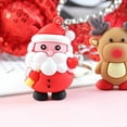 thumbnail image 4 of Keychain Christmas Themed Silicone Pendant Key Ring Bag Decorative Christmas key ring Attachment Alloy Keychain, Type 2, 4 of 7