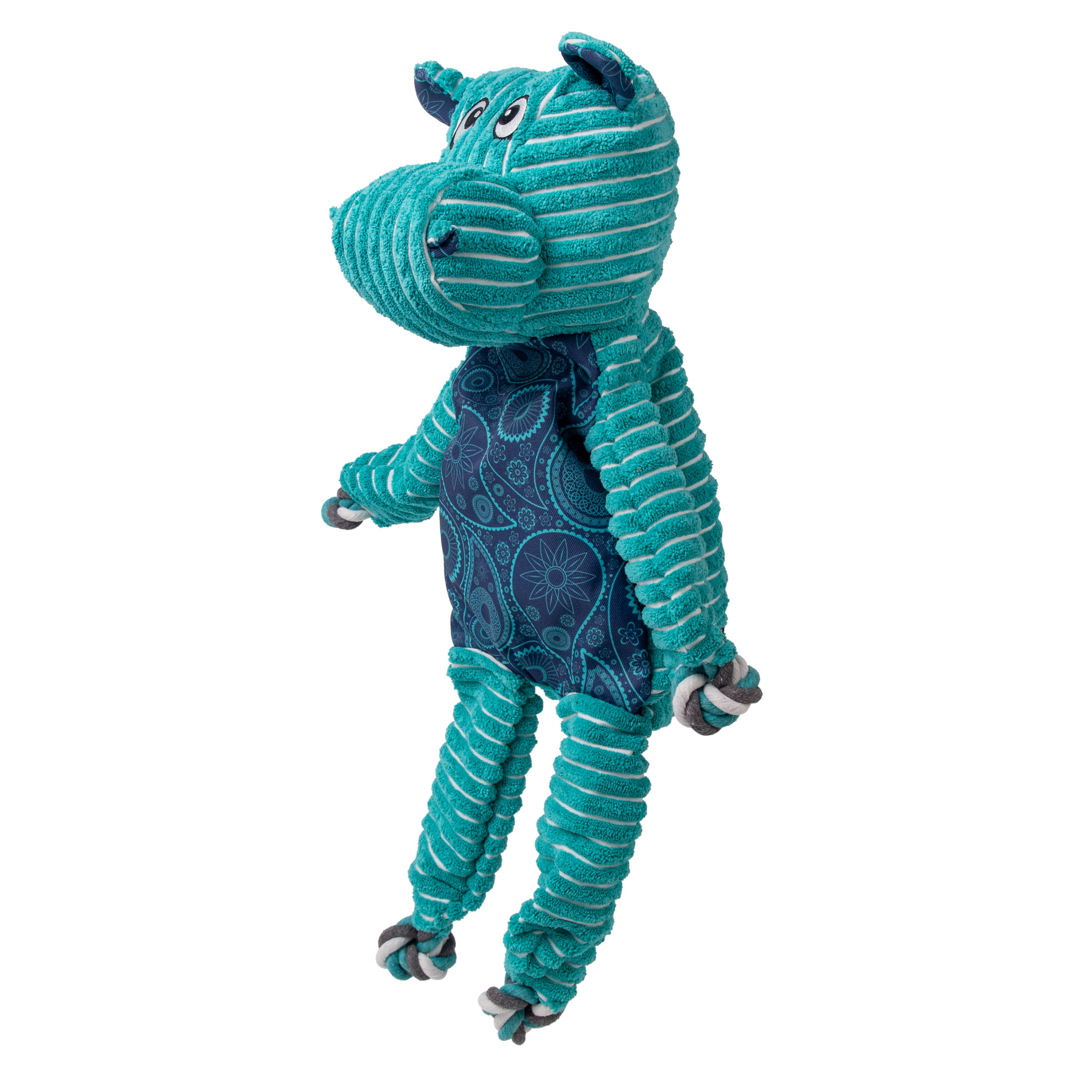 KONG® Floppy Knots Squeaker Dog Toy, Hippo, Jumbo Extra Large