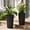Black, variant on TopComfy 23.6" Tall Outdoor Planters Set of 2, Large Plastic Flower Pots with Drainage Holes, Striped Tapered Planters for Front Porch, Patio, Garden & Indoor Plants, White