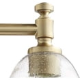 thumbnail image 3 of Quorum Lighting Rossington 2-Light Aged Brass Glass Wall Sconce, 3 of 7