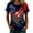 A39 Blue, variant on FASHOFT 4th of July Shirts for Women American Tee USA Red White Blue Top Patriotic Crew Neck T Shirt Red L