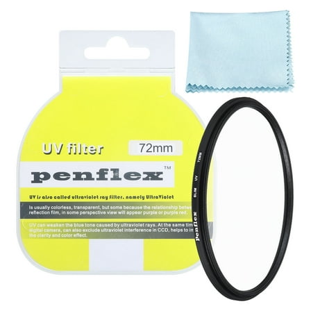 Uxcell 72mm UV Filter, 1 PCS Protection Filter Camera Lens Filter Aluminum Optical for 72mm Camera Lens Filter