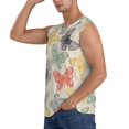 thumbnail image 3 of Fotbe Men's Butterfly Print Men's Sleeveless Muscle Tank Tops Casual T-Shirts for Gym Workout Beach-X-Large, 3 of 8