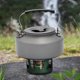 thumbnail image 3 of Hervidor de agua portátil de alúmina dura para exteriores | Tetera de óxido de aluminio de 1,1 L con asa plegable resistente al calor | Cafetera ligera y duradera para acampar | Para viajes,, 3 of 9
