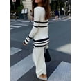 thumbnail image 4 of Women's Stripe Knitted Maxi Dress, 4 of 5