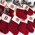 thumbnail image 2 of Calcetines de Navidad de alta capacidad, calcetín navideño, decoraciones navideñas de año Nex, bolsa de dulces duradera, decoraciones blancas, 2 of 4
