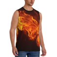 thumbnail image 2 of Balery Fiery Orange Flames Energy Camisetas sin mangas para hombre, absorbe la humedad y protege contra el mal olor.-Medium, 2 of 7