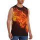 thumbnail image 2 of Fotbe Fiery Orange Flames Energy Men's Camiseta sin Mangas Estampada para Hombres, Playera Casual para Gimnasio, Entrenamiento, Playa-3X-Large, 2 of 7