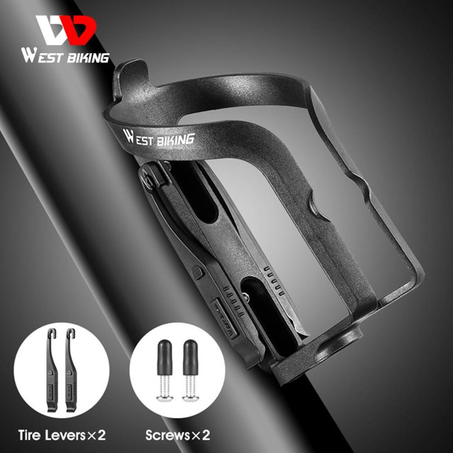 Bicicleta WEST BIKING - Soporte para botella de agua para bicicleta con tornillos, palanca para neumáticos