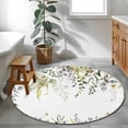 thumbnail image 4 of Area Rug 48in, Summer Eucalyptus Leaves Floor Carpet Living Room Rug, Farmhouses Leaves Non-Slip Welcome Mat Indoor Rugs for Bedroom Dining Room, 4 of 9