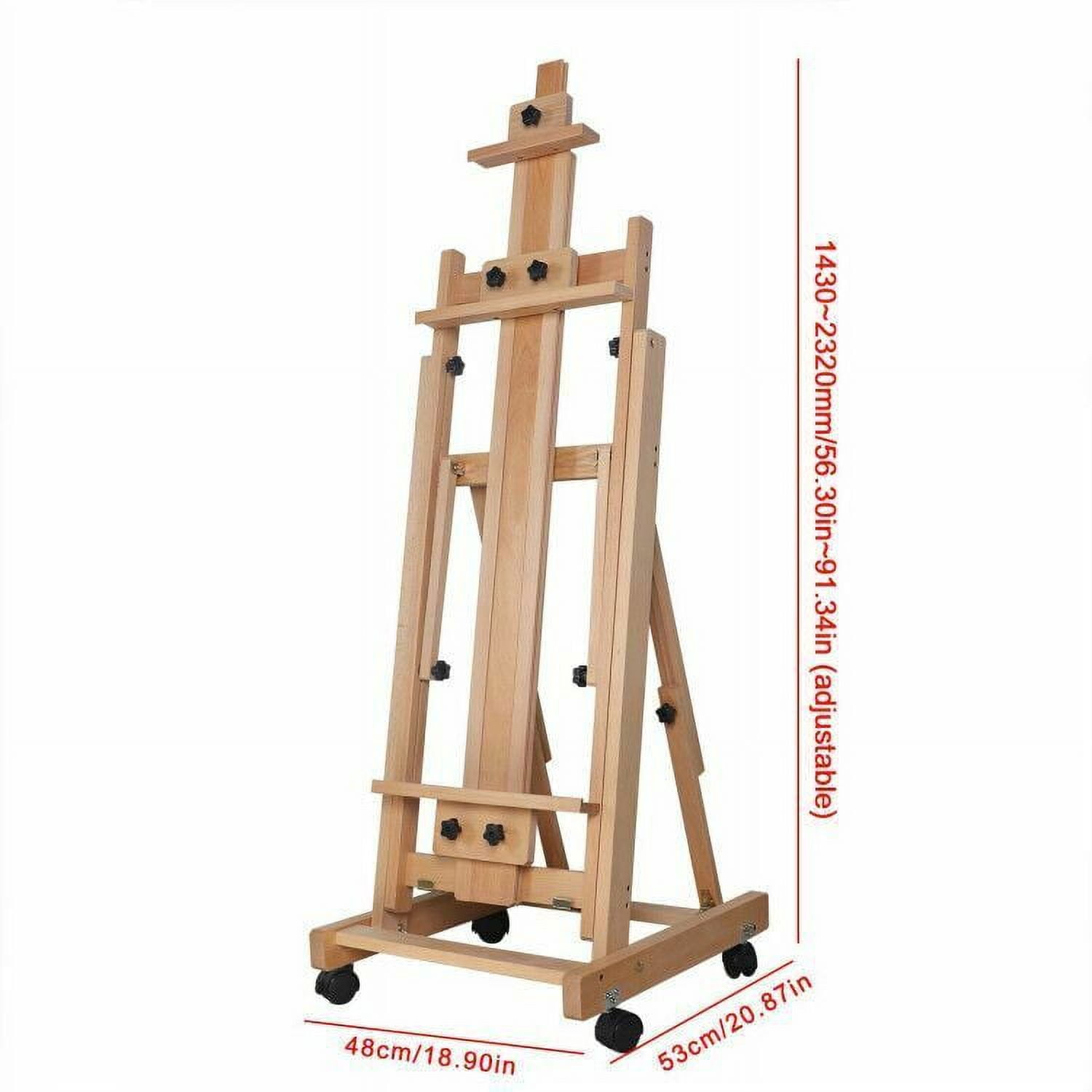Large Artist Easel H-Frame Wood Painting Art Easel Stand Studio Heavy-Duty for homes, drawing rooms