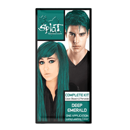 Splat Deep Emerald Hair Color Kit Semi Permanent Green Hair Dye