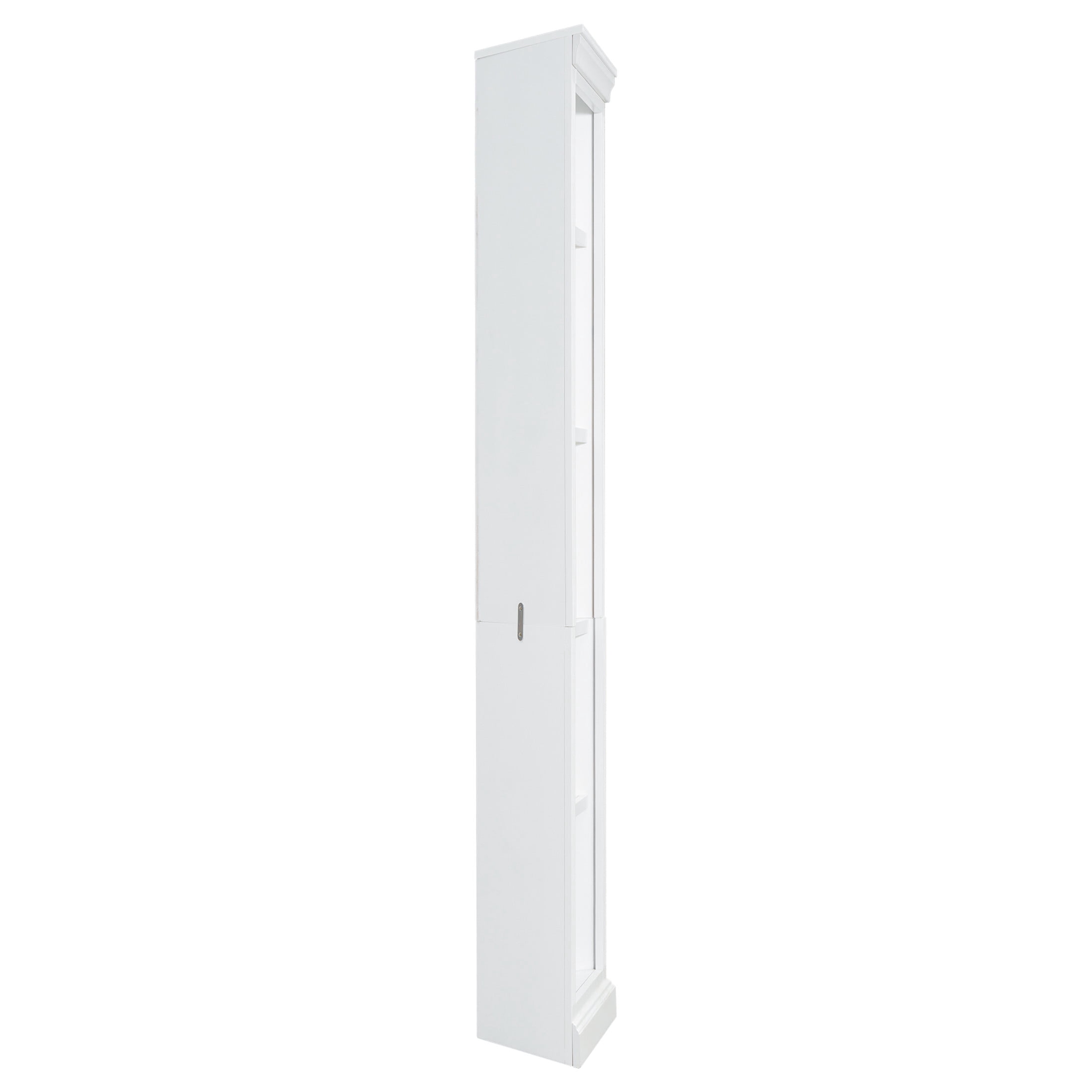GDF Studio Kassi 83.4" 5-Tier Modern Corner Shelf & Bookcase with Adjustable Shelves, Open Plant Display Stand, White
