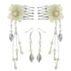 thumbnail image 1 of Juego de accesorios de peines para el cabello con borlas de boda china tradicional encantadora de 2 uds. Verde Yuyangstore Peine nupcial, 1 of 8
