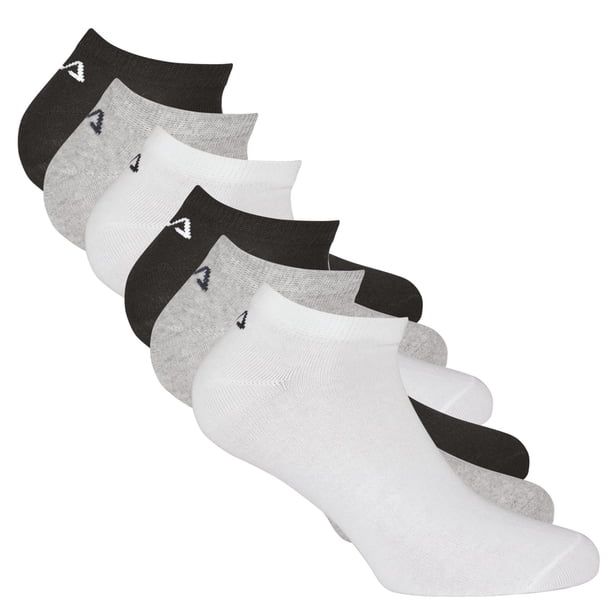 FILA Calcetines de deporte unisex, paquete de 6 - Invisible, calcetines cortos, logotipo (2x 3 pares) Classic 43-46