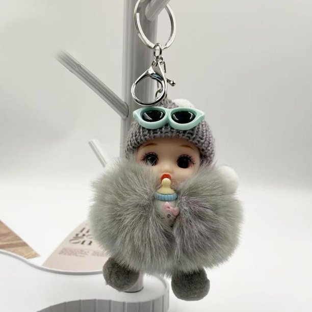 Lindo llavero de peluche de muñeco durmiente, mochila multifuncional y decoración para coche, ligero y compacto, regalo perfecto para todas las edades.