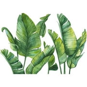 KABOER Nordic Green Leaves Wall Decal Quotes Tropical Plant Wall Art Sticker Novelty Decorative Waterproof Vinyl Mural for Kitchen Cabinet Living Room Bedroom Office(color 2)