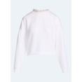 thumbnail image 5 of Scoop Women's and Women's Plus Scubaknit Pearl Embellished Sweatshirt, Sizes XS-4X, 5 of 5