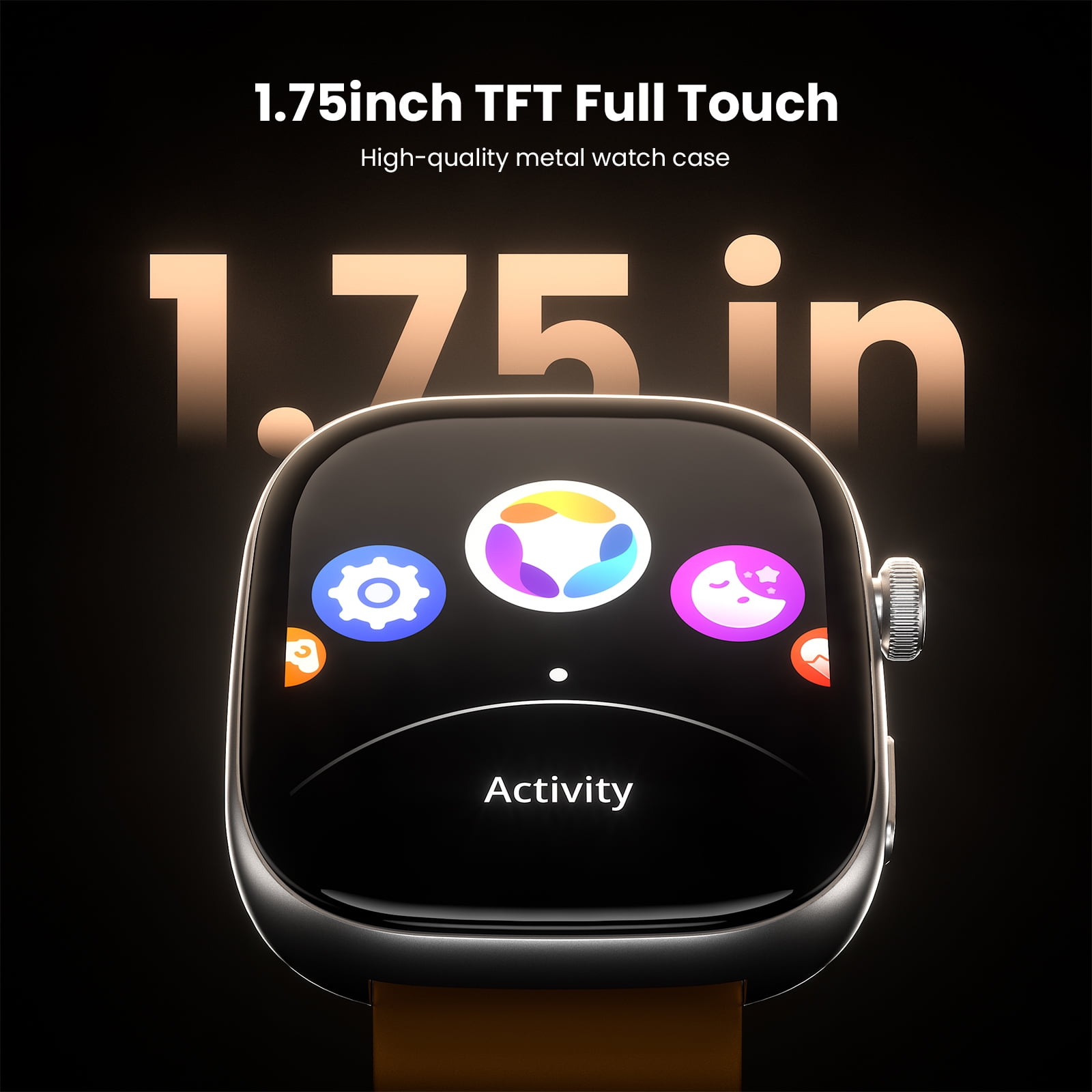 WeariQ Kids Smart Watch with 5 Color Straps,1.75" Large Screen, Bluetooth Calling 123 Sports Modes IP68 Waterproof,Fitness Tracker with Heart Rate Monitor All-in-One Gift for Active Kids