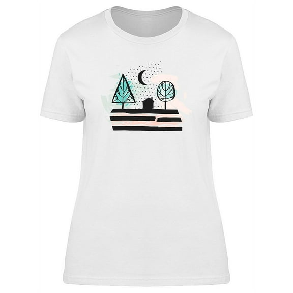 Cute Home At Night T-Shirt Women -Image by Shutterstock, Female XX-Large