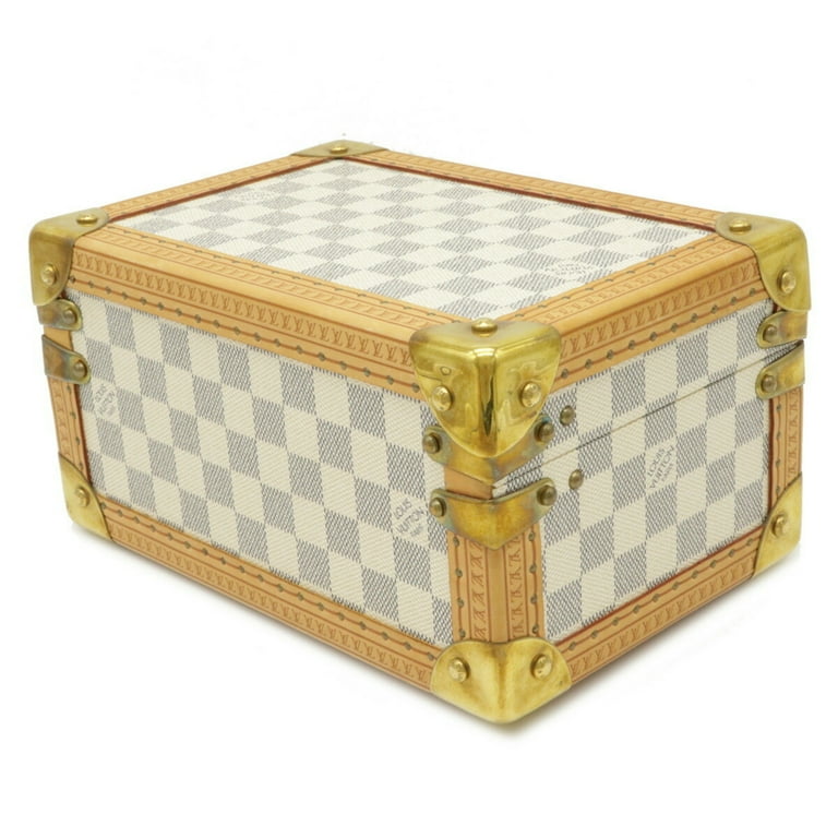 Authenticated used Louis Vuitton Damier Azur Coffret Tresor 24 Makeup Box Case Hard Trunk SP Order, Women's, Size: (HxWxD): 13cm x 24.5cm x 16.5cm /