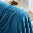 thumbnail image 4 of Bourina Chenille Dark Blue Throw Blanket for Couch, Suitable for Adult, Soft and Lightweight, 50"⨉60", 4 of 8
