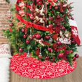 thumbnail image 5 of Christmas Tree Cover 122cm (Red), Christmas Tree Cover with Christmas Stocking, Christmas Tree Skirt with Snowflake Pattern Christmas Cover for Christmas, Holiday, Party, 5 of 5