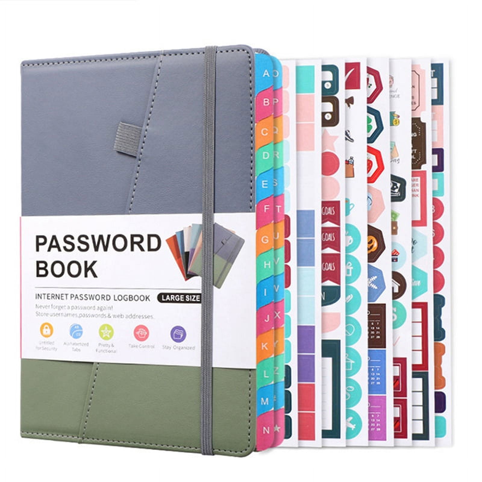 Password Keeper Book with Alphabetical Tabs for Seniors, Password Notebook for Internet Website Address Log in Detail,C