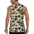 thumbnail image 3 of Easygdp Happy Skeleton Men's Tank Top, Sleeveless Muscle T Shirts, Breathable, Quick-Dry, Loose for Gym, Running, Fitness -, 3 of 9